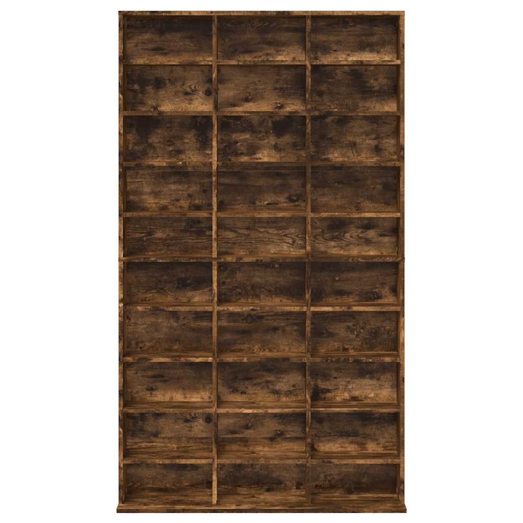 Ormarić za CD dimljeni hrast 102x23x177,5 cm konstruirano drvo