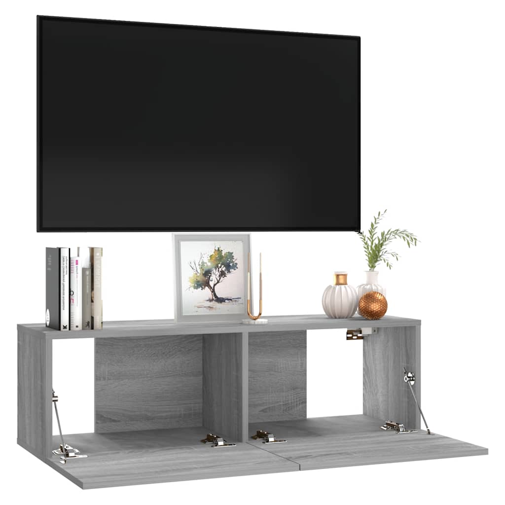 Zidni TV ormarić hrast sonoma 100x30x30 cm konstruirano drvo