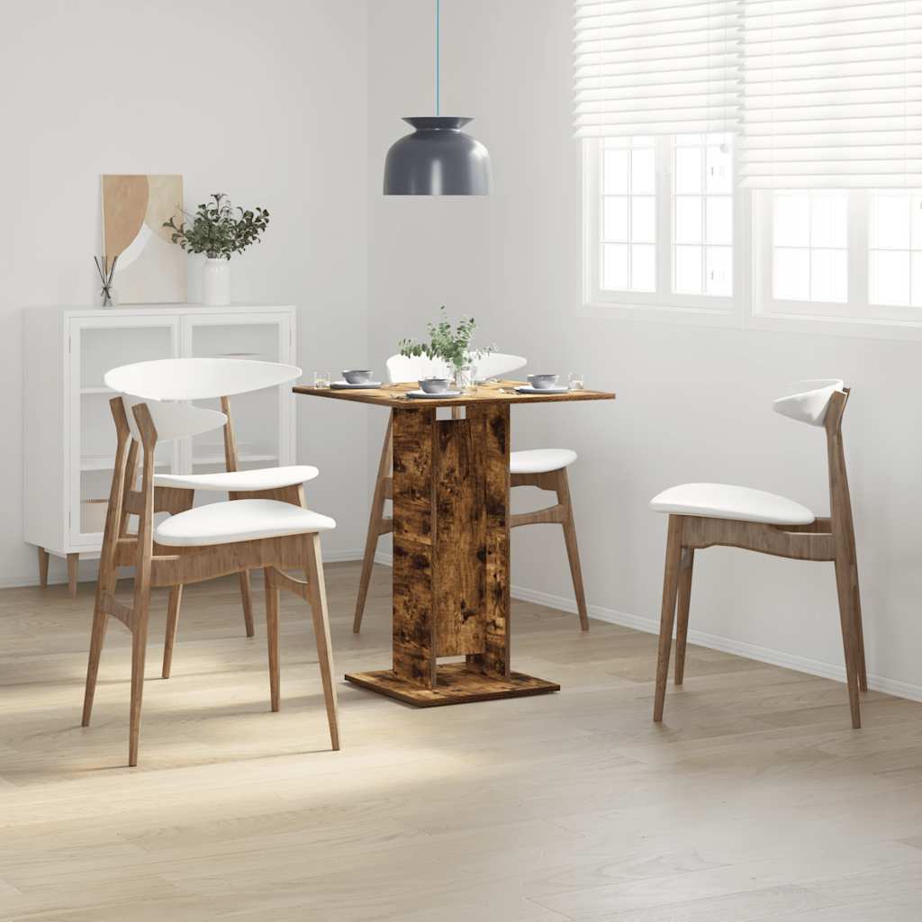 Bistro stol boja dimljenog hrasta 60x60x75 cm konstruirano drvo