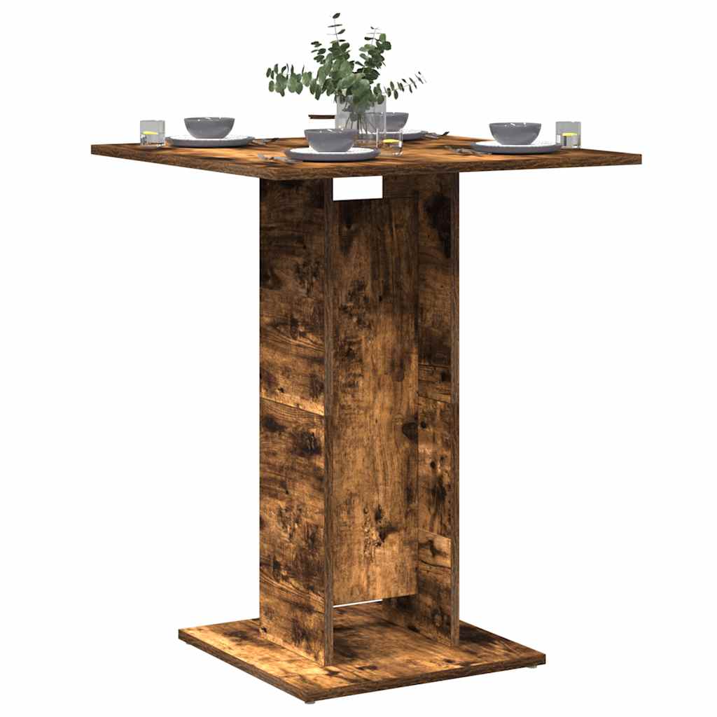 Bistro stol boja dimljenog hrasta 60x60x75 cm konstruirano drvo