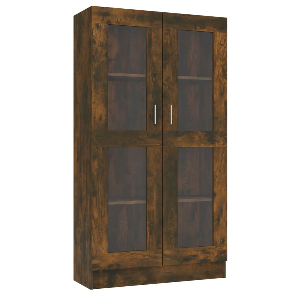Vitrina boja dimljenog hrasta 82,5 x 30,5 x 185,5 cm drvena