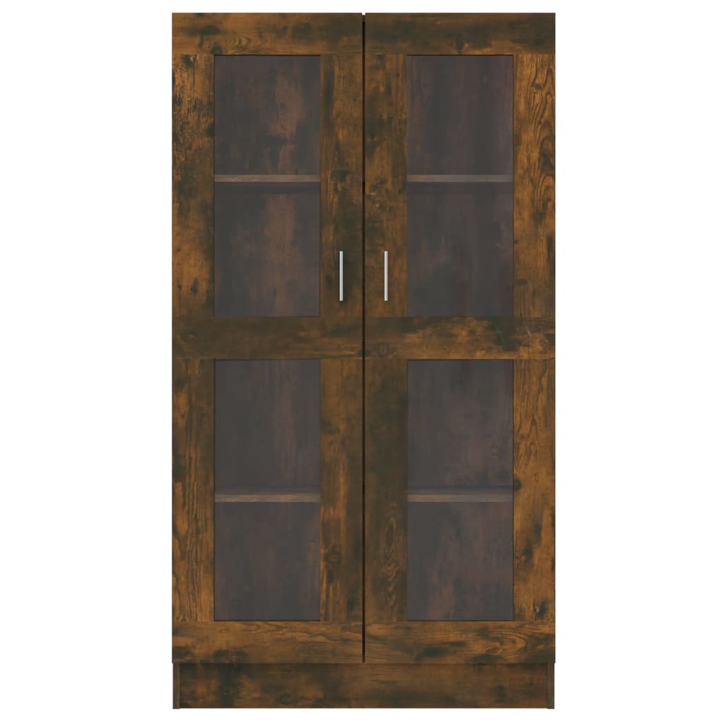 Vitrina boja dimljenog hrasta 82,5 x 30,5 x 185,5 cm drvena
