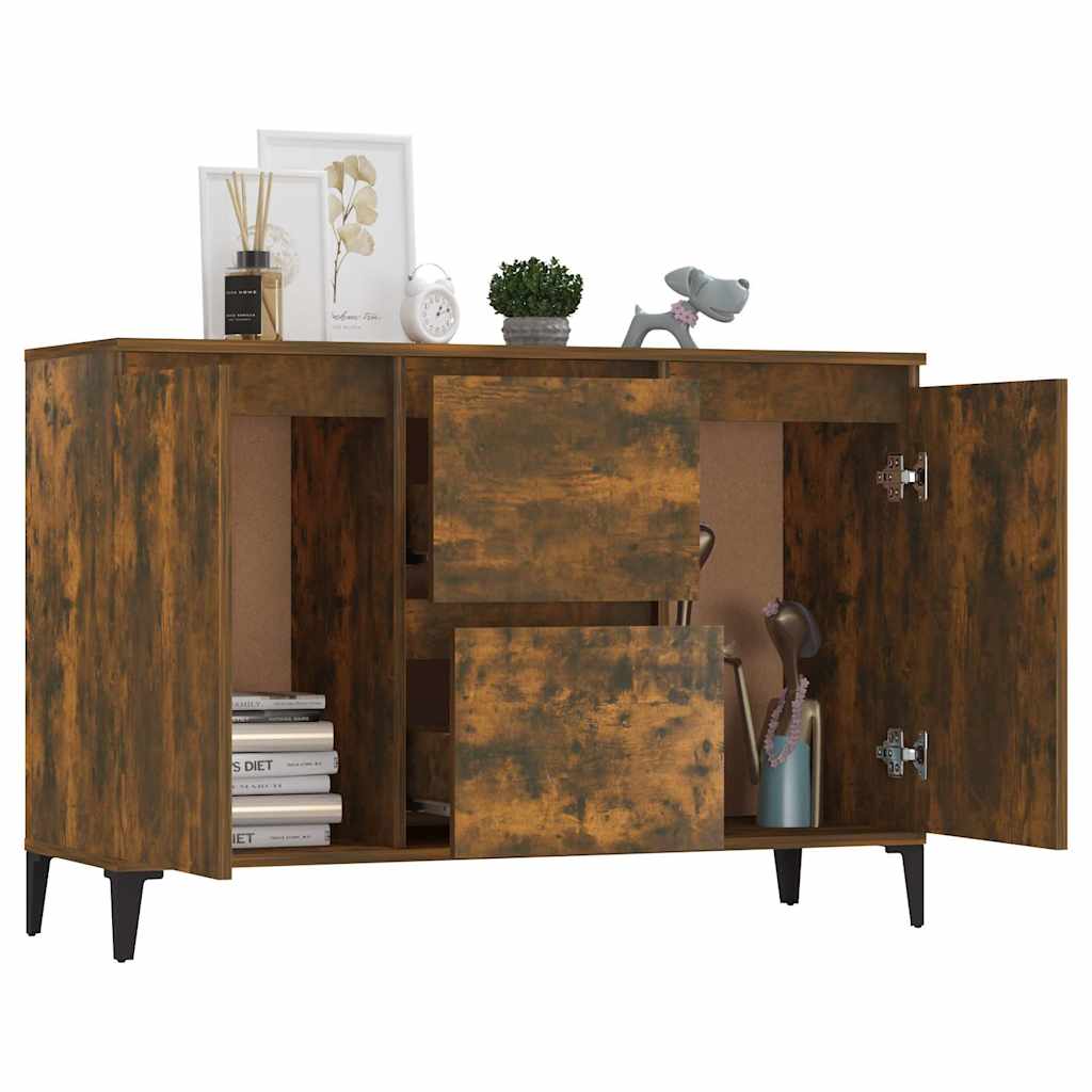 Komoda boja dimljenog hrasta 102 x 35 x 70 cm konstruirano drvo