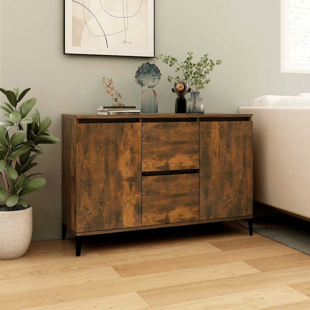 Komoda boja dimljenog hrasta 102 x 35 x 70 cm konstruirano drvo