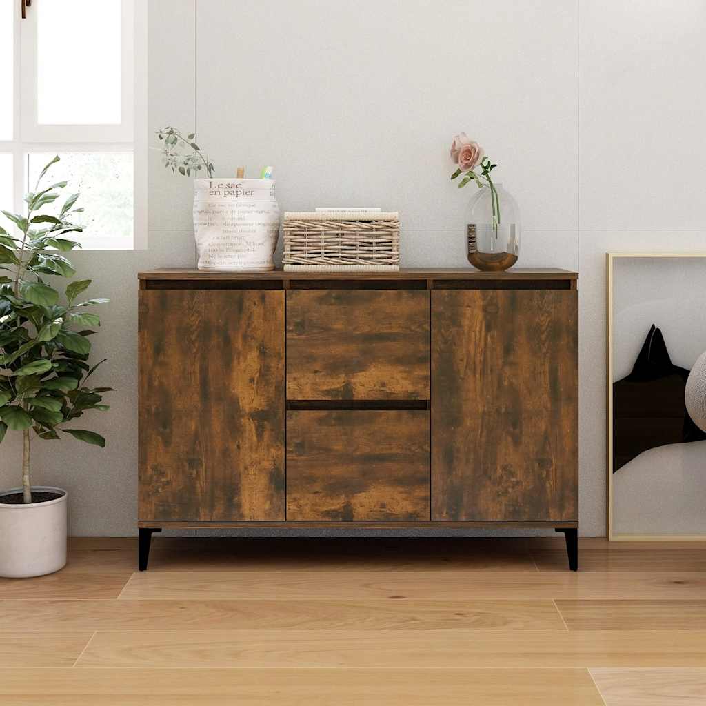 Komoda boja dimljenog hrasta 102 x 35 x 70 cm konstruirano drvo