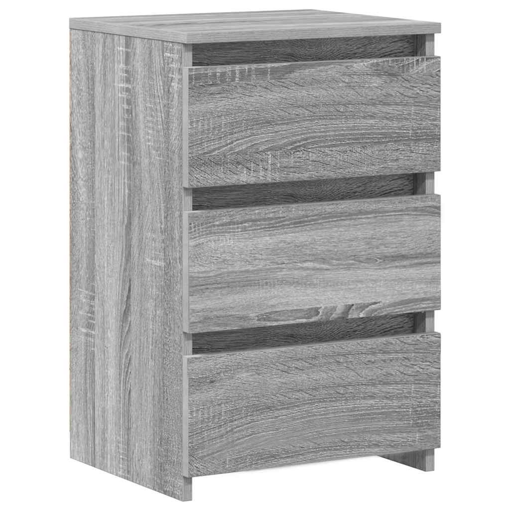 Noćni ormarići 2 kom sivi hrast 40x35x62,5 cm konstruirano drvo
