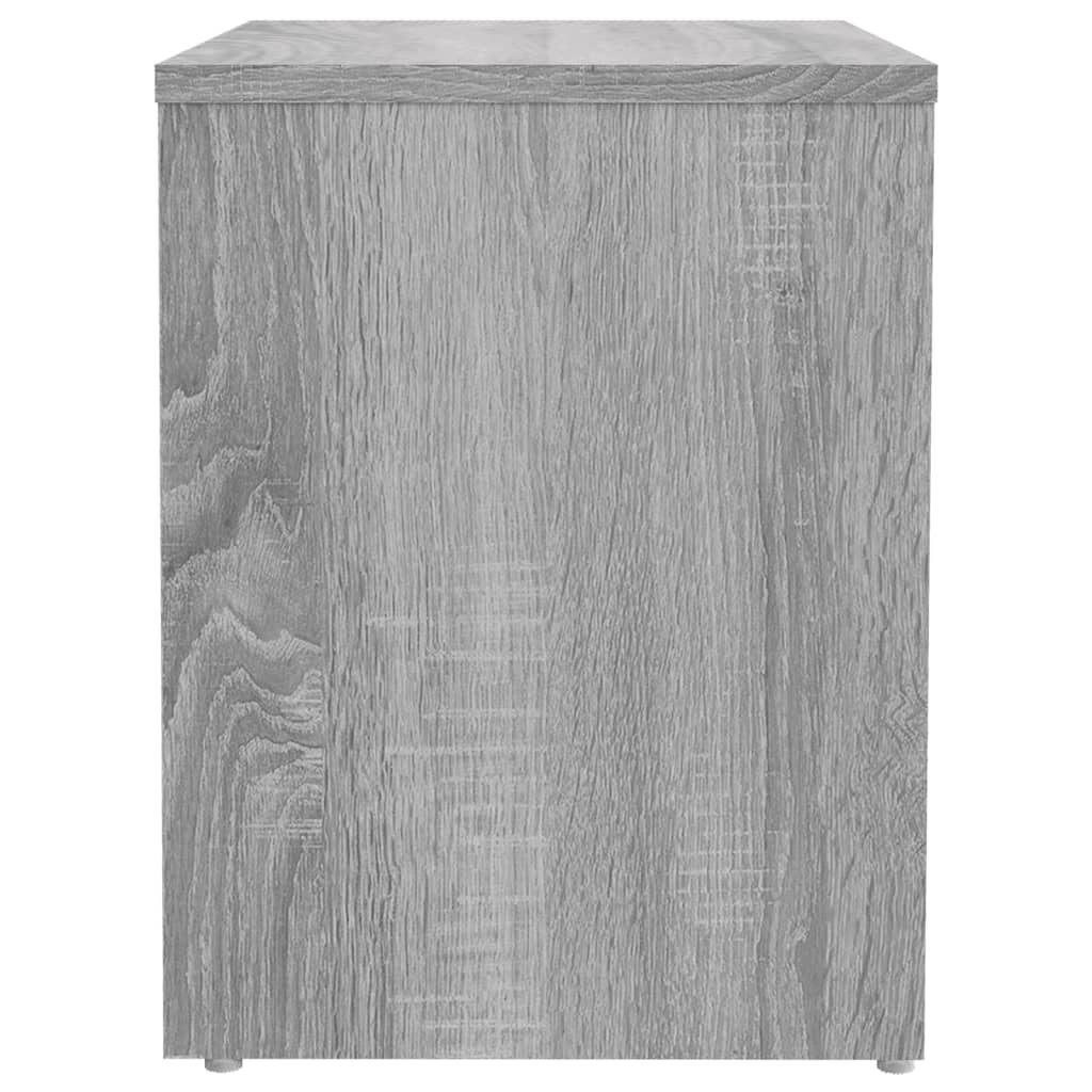 Noćni ormarići 2 kom sivi hrast 40x30x40 cm konstruirano drvo