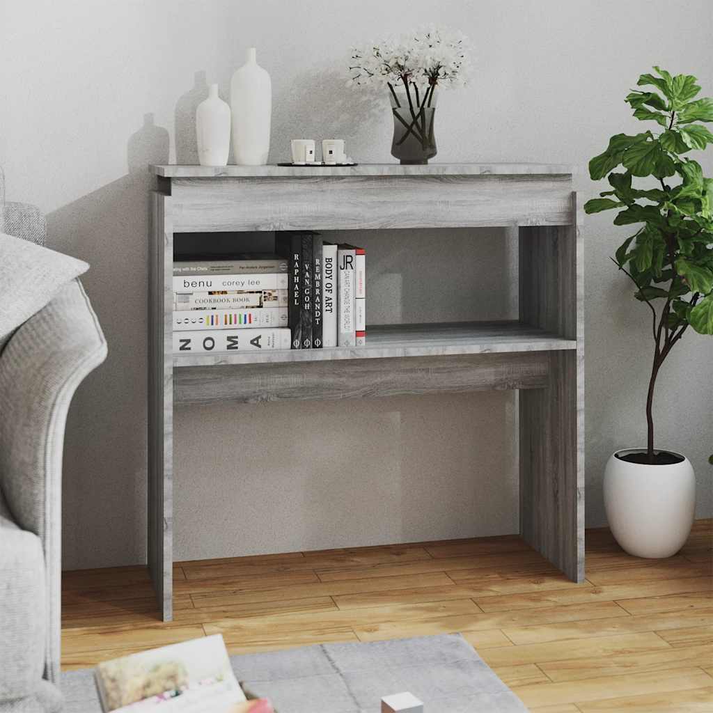 Konzolni stol smeđa boja hrasta 102x30x80 cm konstruirano drvo