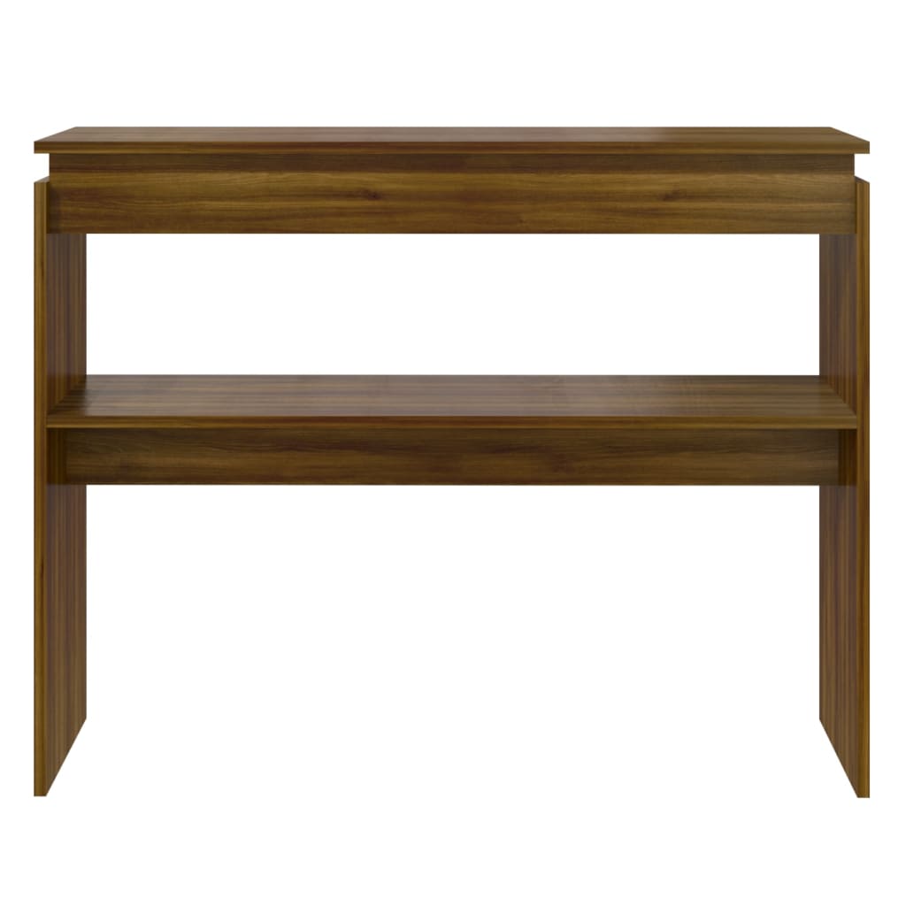 Konzolni stol smeđa boja hrasta 102x30x80 cm konstruirano drvo