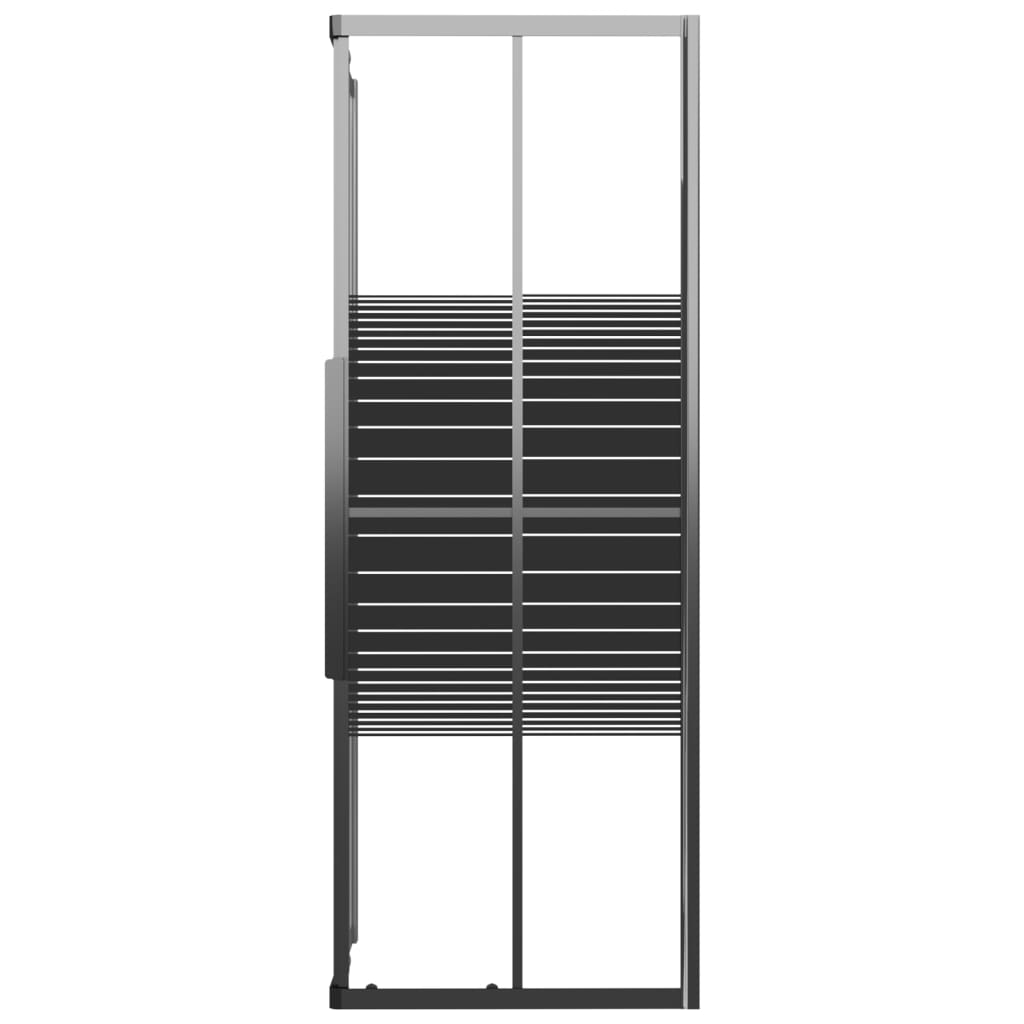 Prugasta tuš-kabina ESG 80 x 80 x 180 cm crna