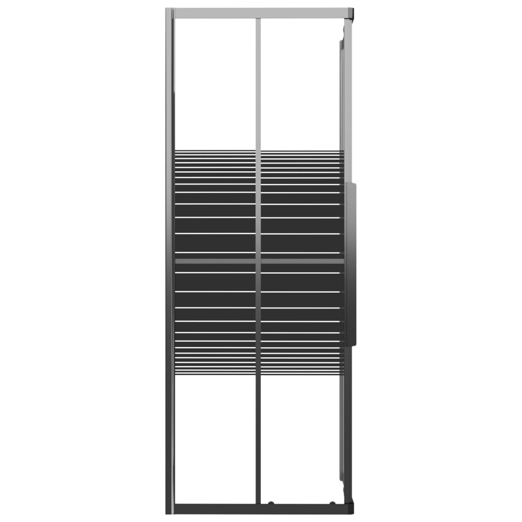 Prugasta tuš-kabina ESG 80 x 80 x 180 cm crna
