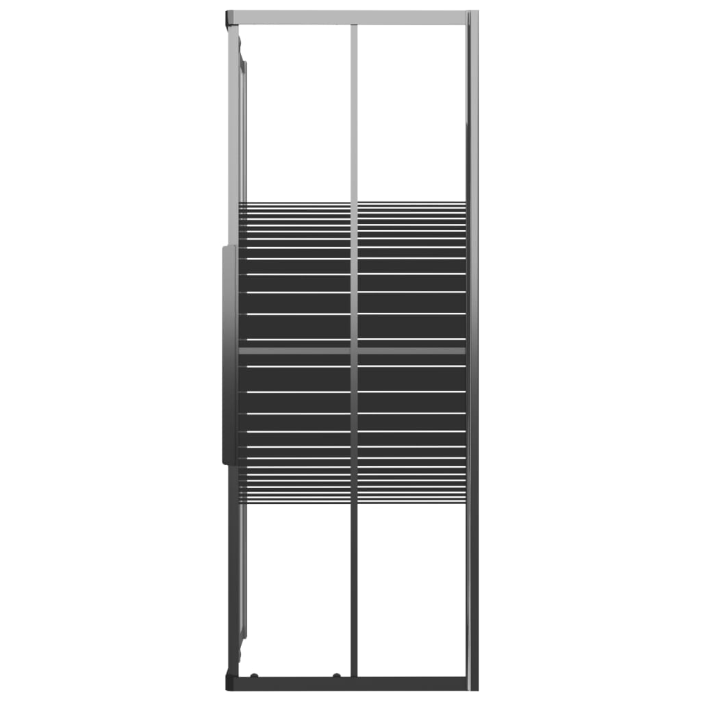 Prugasta tuš-kabina ESG 90 x 70 x 180 cm crna