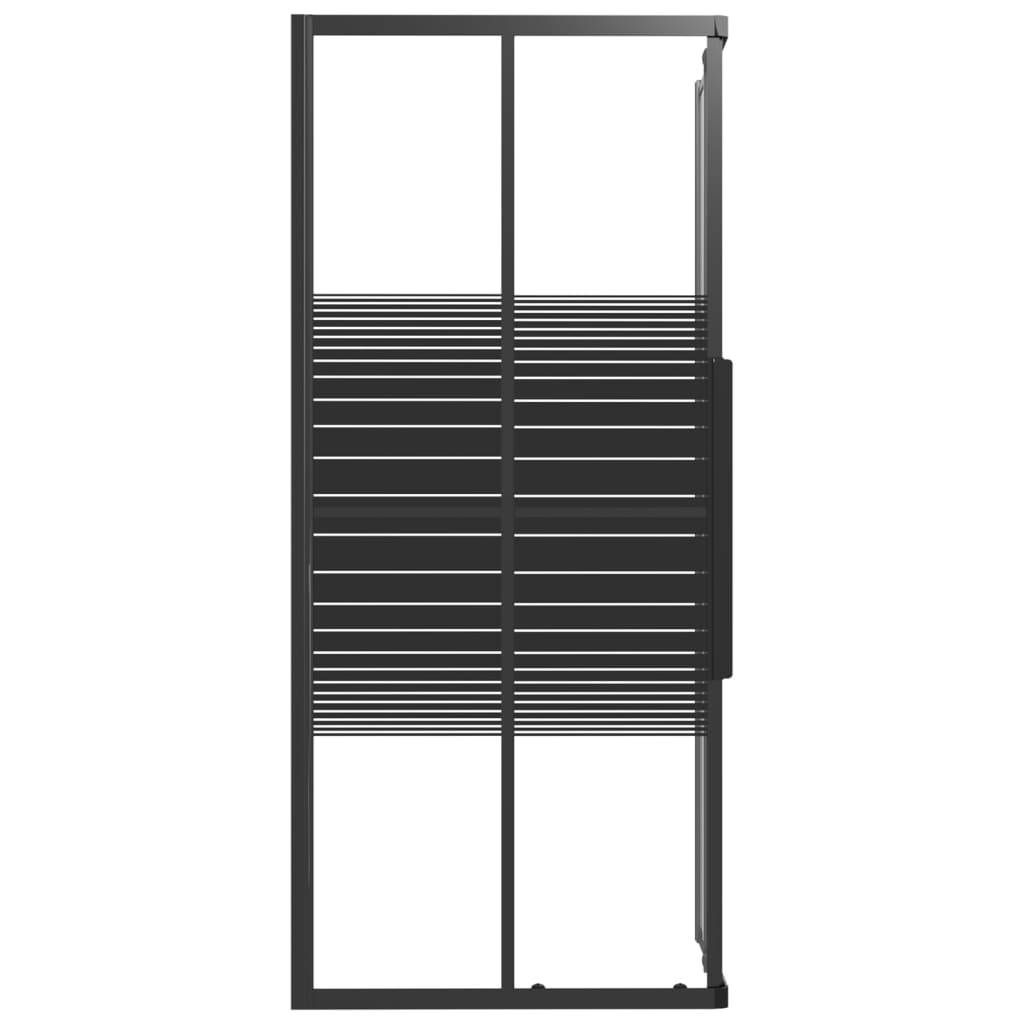 Prugasta tuš-kabina ESG 90 x 70 x 180 cm crna