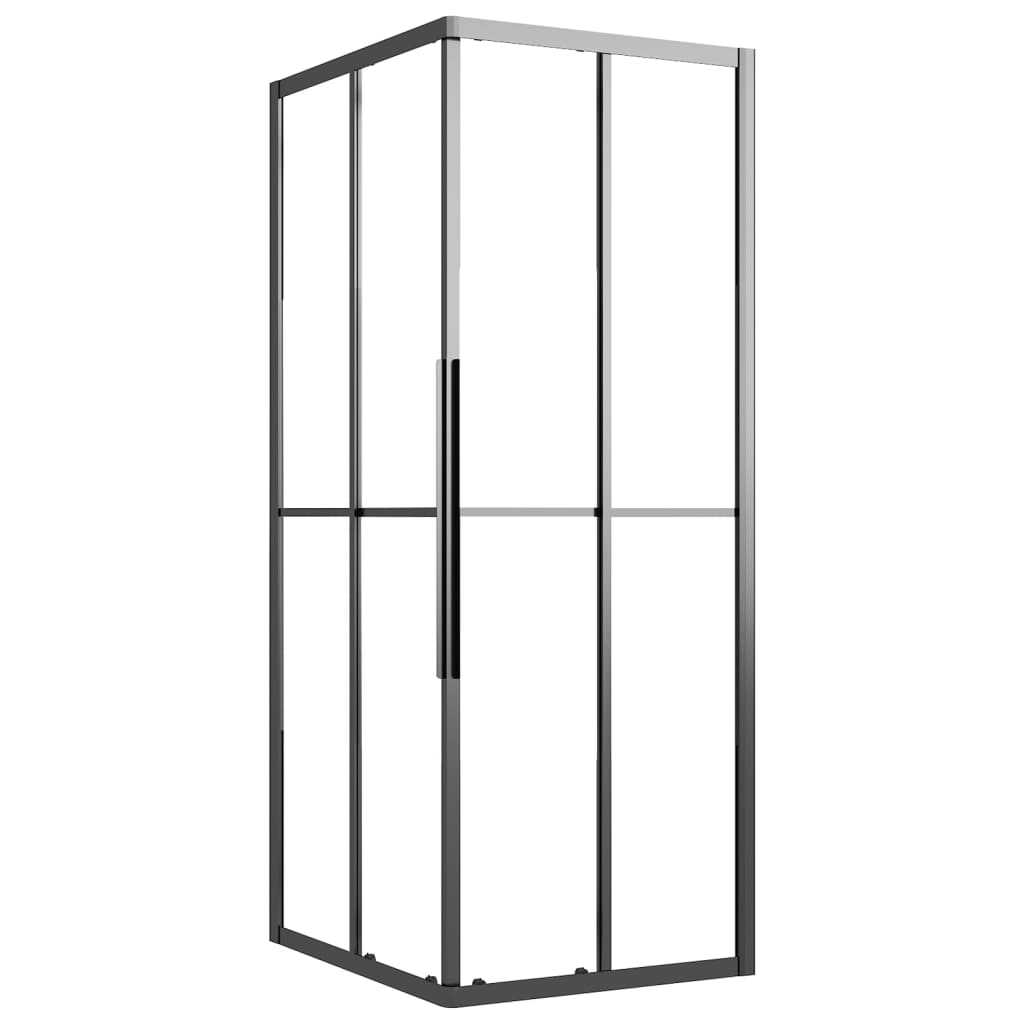 Tuš-kabina polumatirana ESG 90 x 70 x 180 cm crna