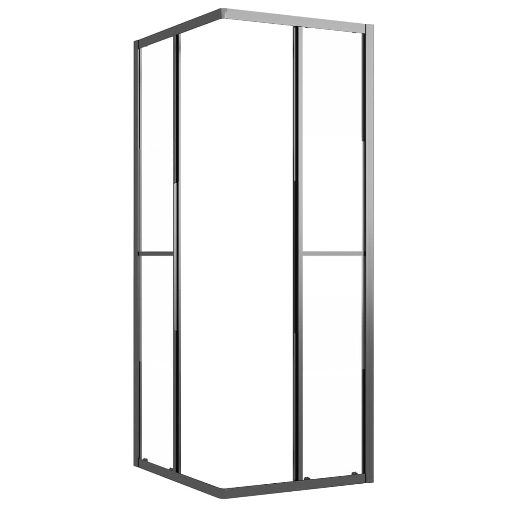 Tuš-kabina polumatirana ESG 90 x 70 x 180 cm crna
