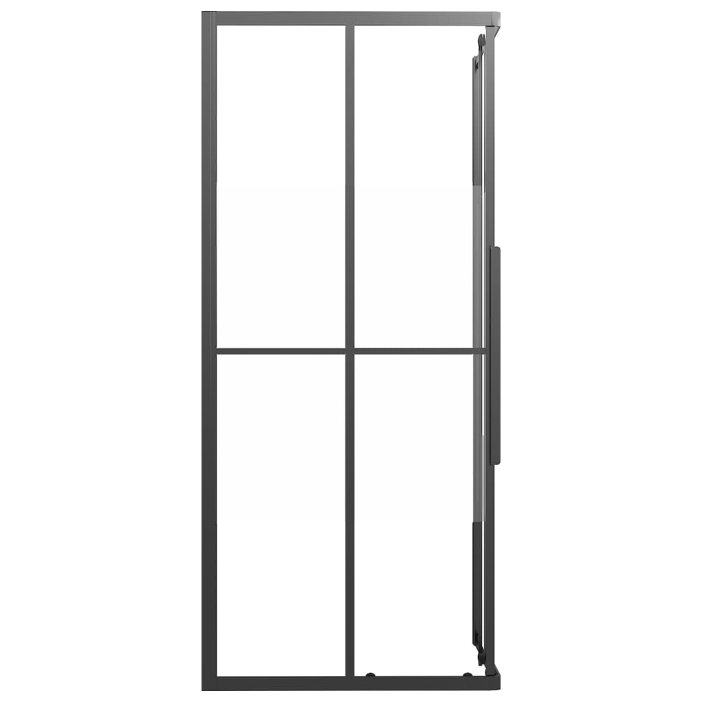 Tuš-kabina polumatirana ESG 90 x 70 x 180 cm crna