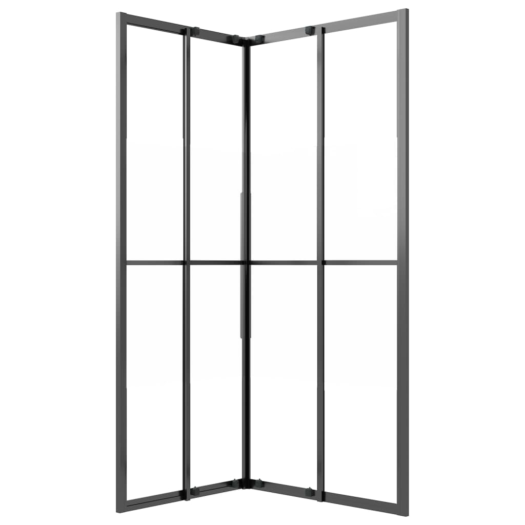 Tuš-kabina polumatirana ESG 90 x 70 x 180 cm crna