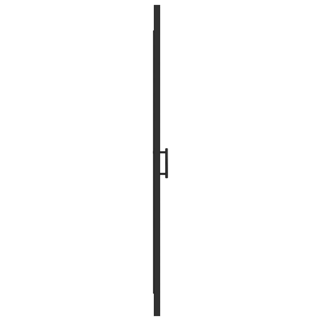 Vrata za tuš-kabinu 81x195 cm napola mutno kaljeno staklo crna