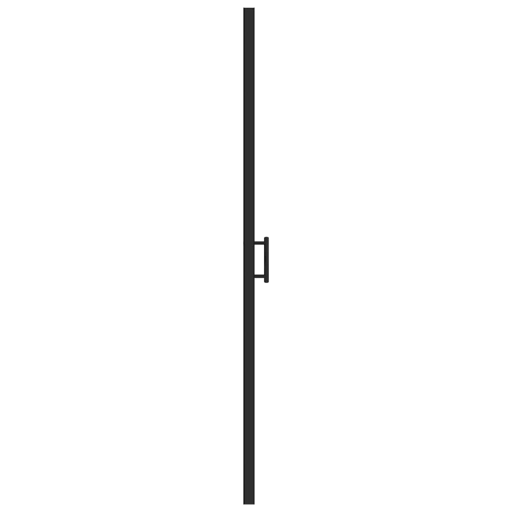 Vrata za tuš-kabinu 100x178 cm napola mutno kaljeno staklo crna