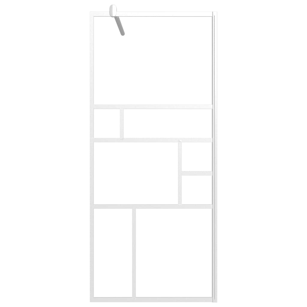 Pregrada za tuš 80 x 195 cm sa staklom ESG bijela