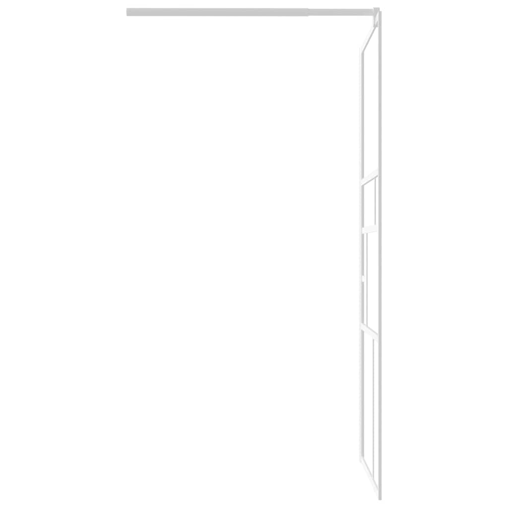 Pregrada za tuš 80 x 195 cm sa staklom ESG bijela