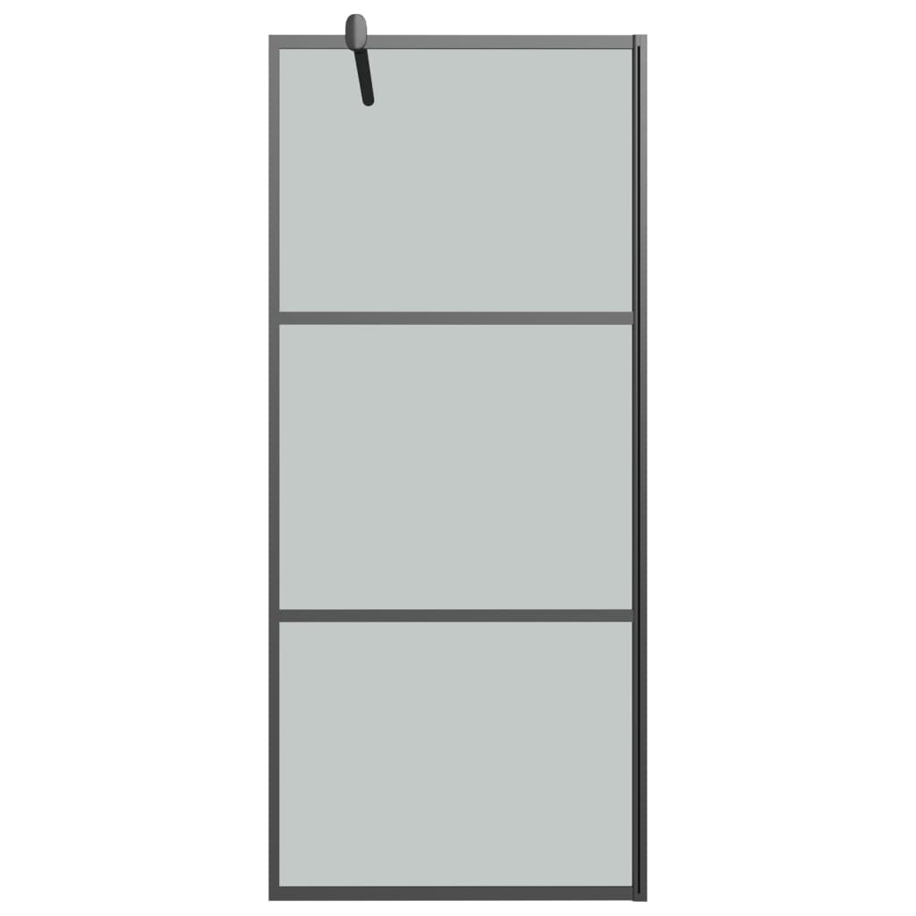 Pregrada za tuširanje 80 x 195 cm s tamnim staklom ESG crna