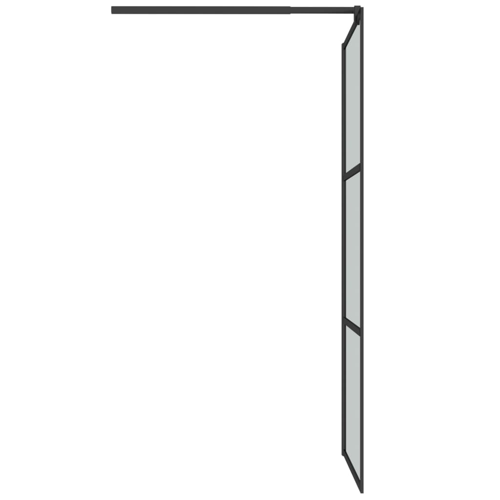 Pregrada za tuširanje 80 x 195 cm s tamnim staklom ESG crna