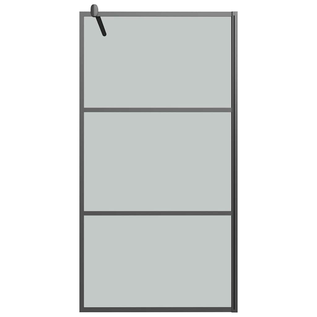 Pregrada za tuširanje 100 x 195 cm s tamnim staklom ESG crna