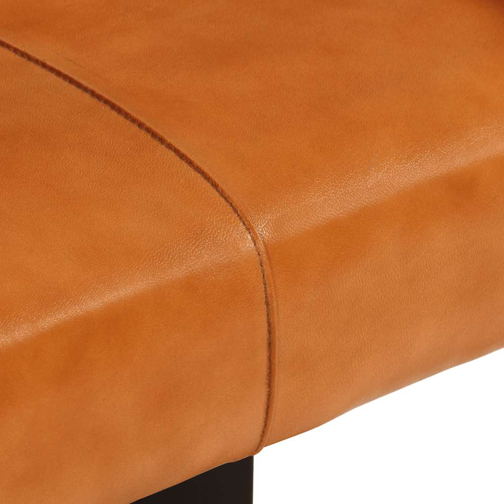Klupa crno-smeđa 110 cm od prave kozje kože