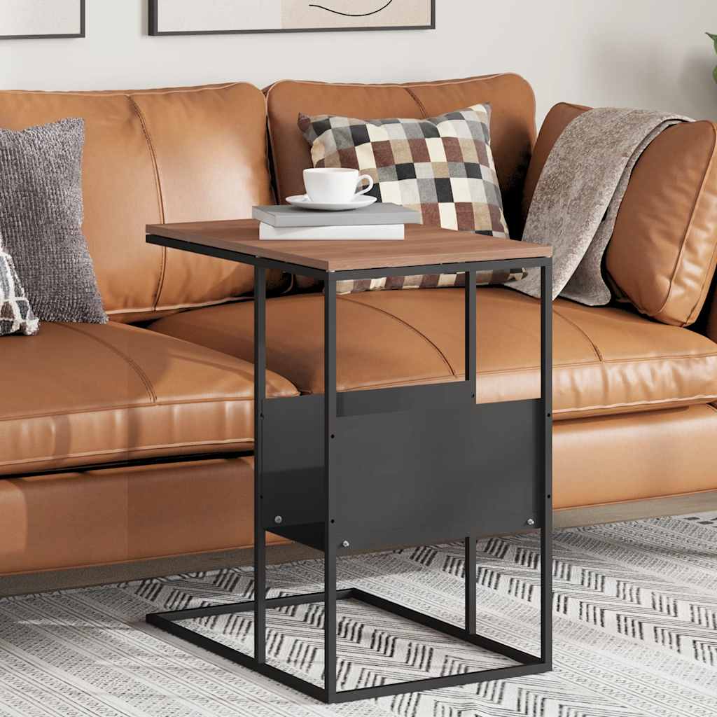 Bočni stolić crni 55 x 36 x 59,5 cm od konstruiranog drva