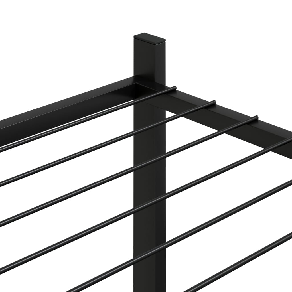 Stalak za cvijeće s kotačima 83 x 25 x 103,5 cm crni željezni