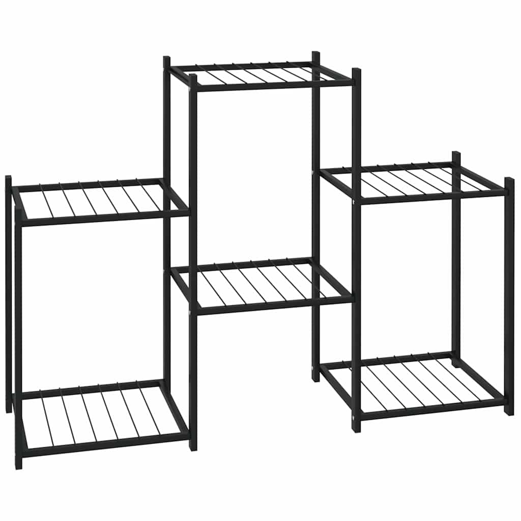 Stalak za cvijeće 83 x 25 x 60 cm crni željezni