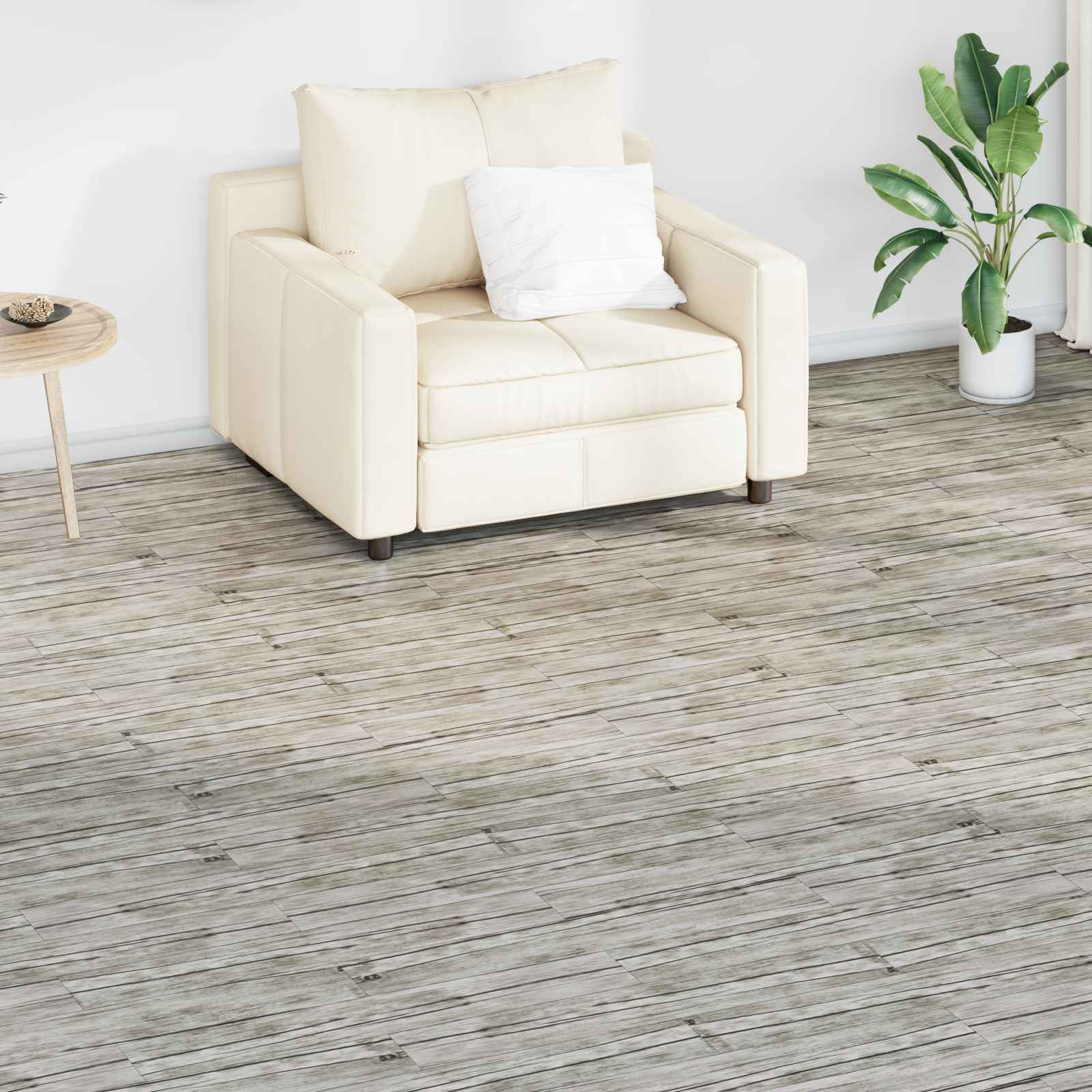 Podne daske 2,51 m² 18 pcs PVC Isprana boja hrasta