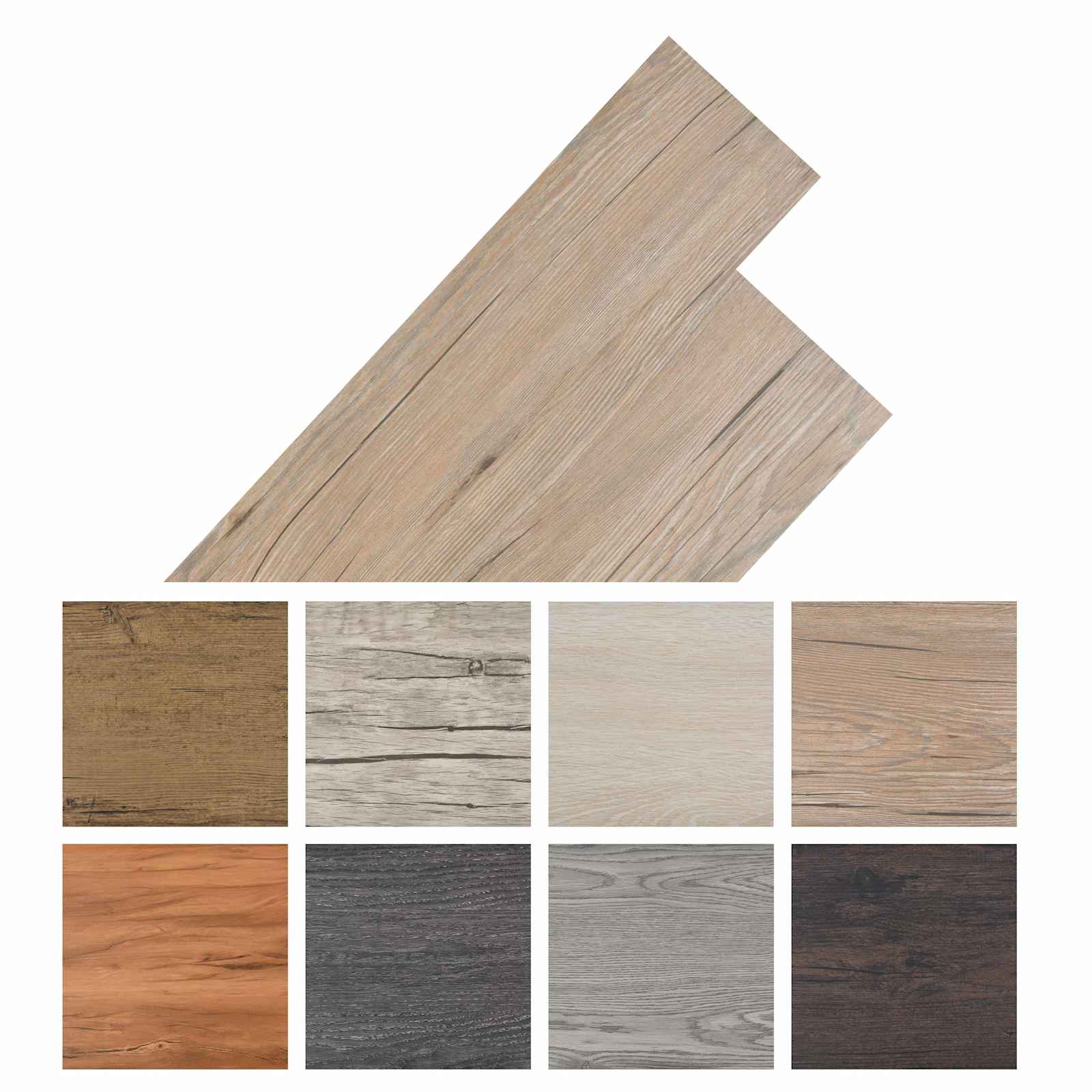 Podne daske 18 pcs Hrast smeđi 2,51 m² PVC