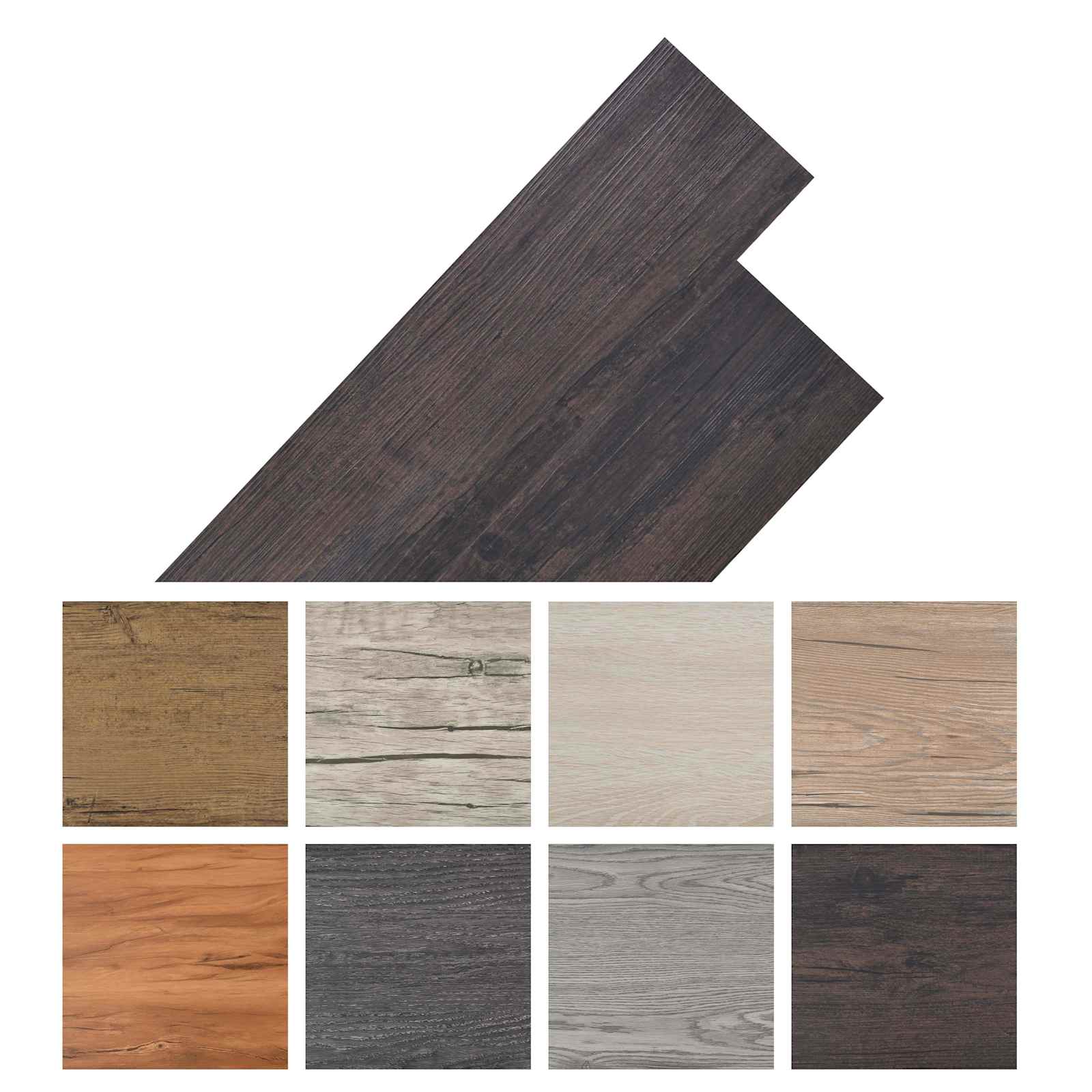 Podne daske 18 pcs Tamno smeđa 2,51 m² PVC