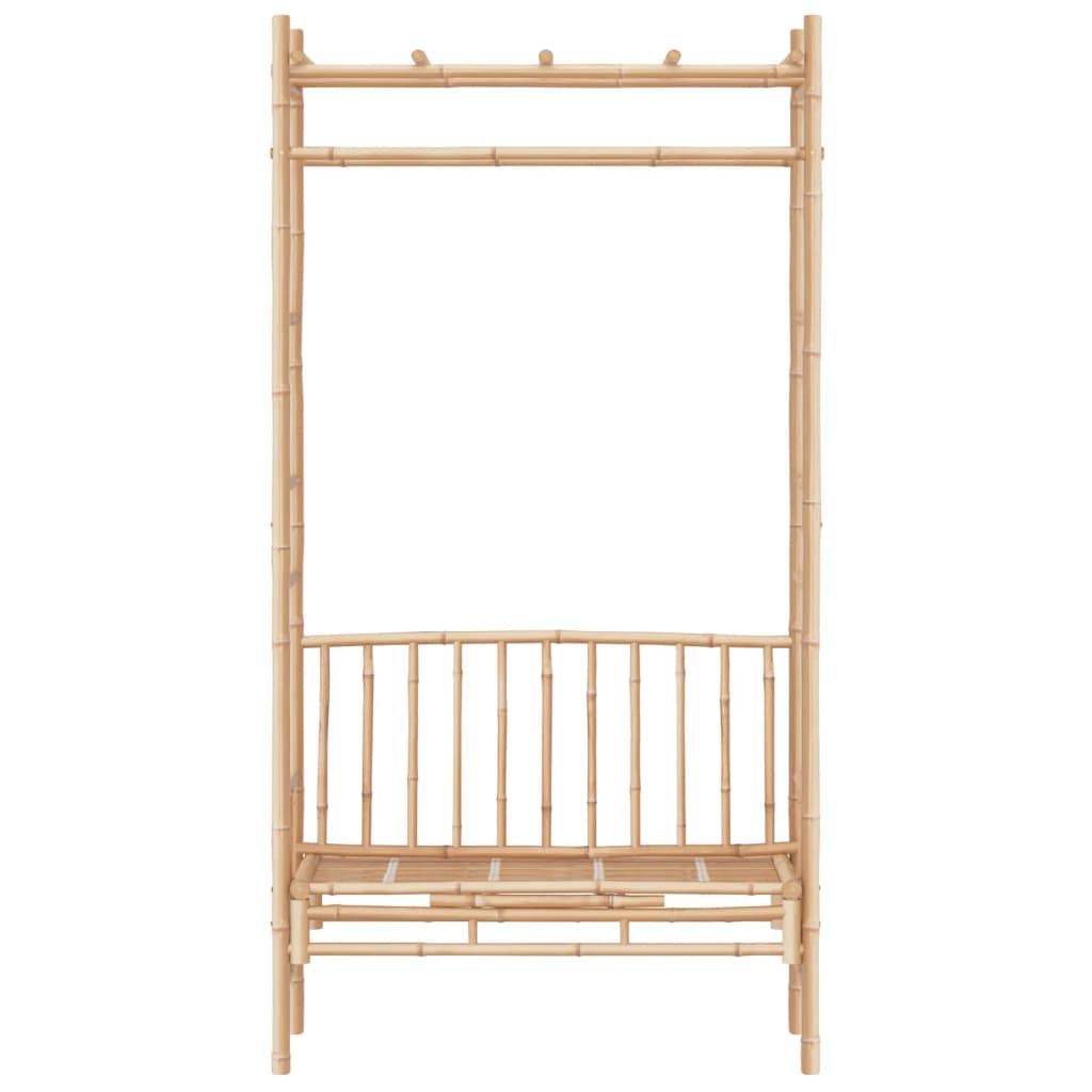 Vrtna klupa s pergolom 116 cm od bambusa
