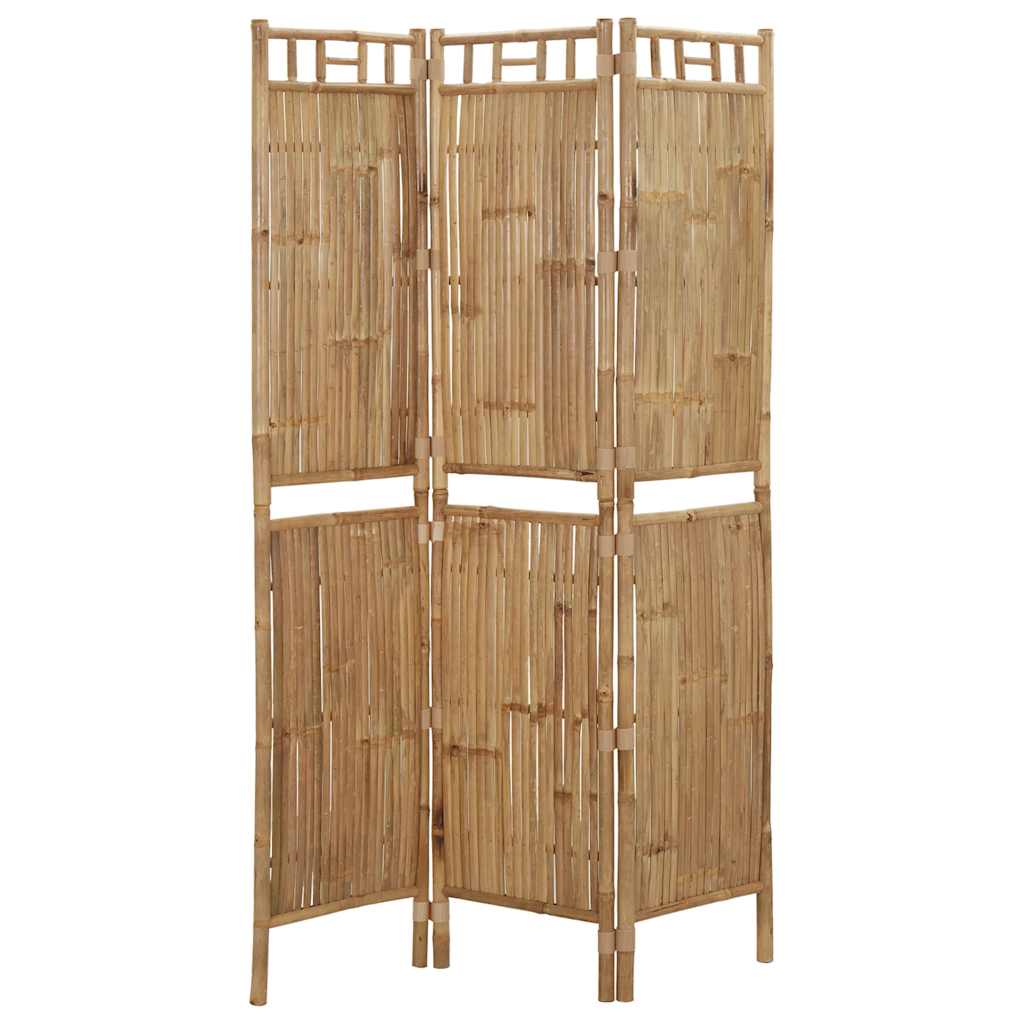 Sobna pregrada s 3 panela od bambusa 120 x 180 cm