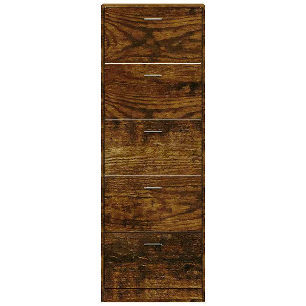 Ormarić za cipele boja hrasta 59x17x169 cm konstruirano drvo
