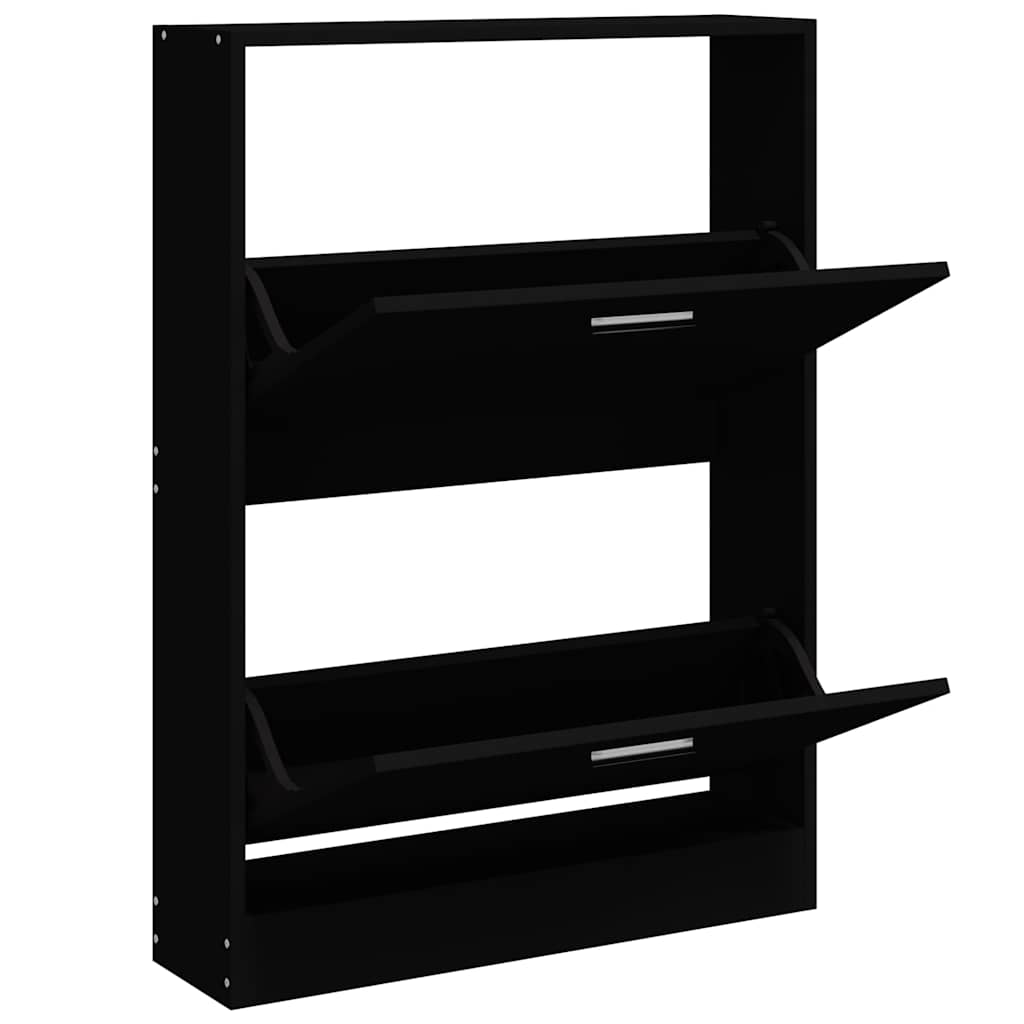 Ormarić za cipele crni 59 x 17 x 81 cm od konstruiranog drva