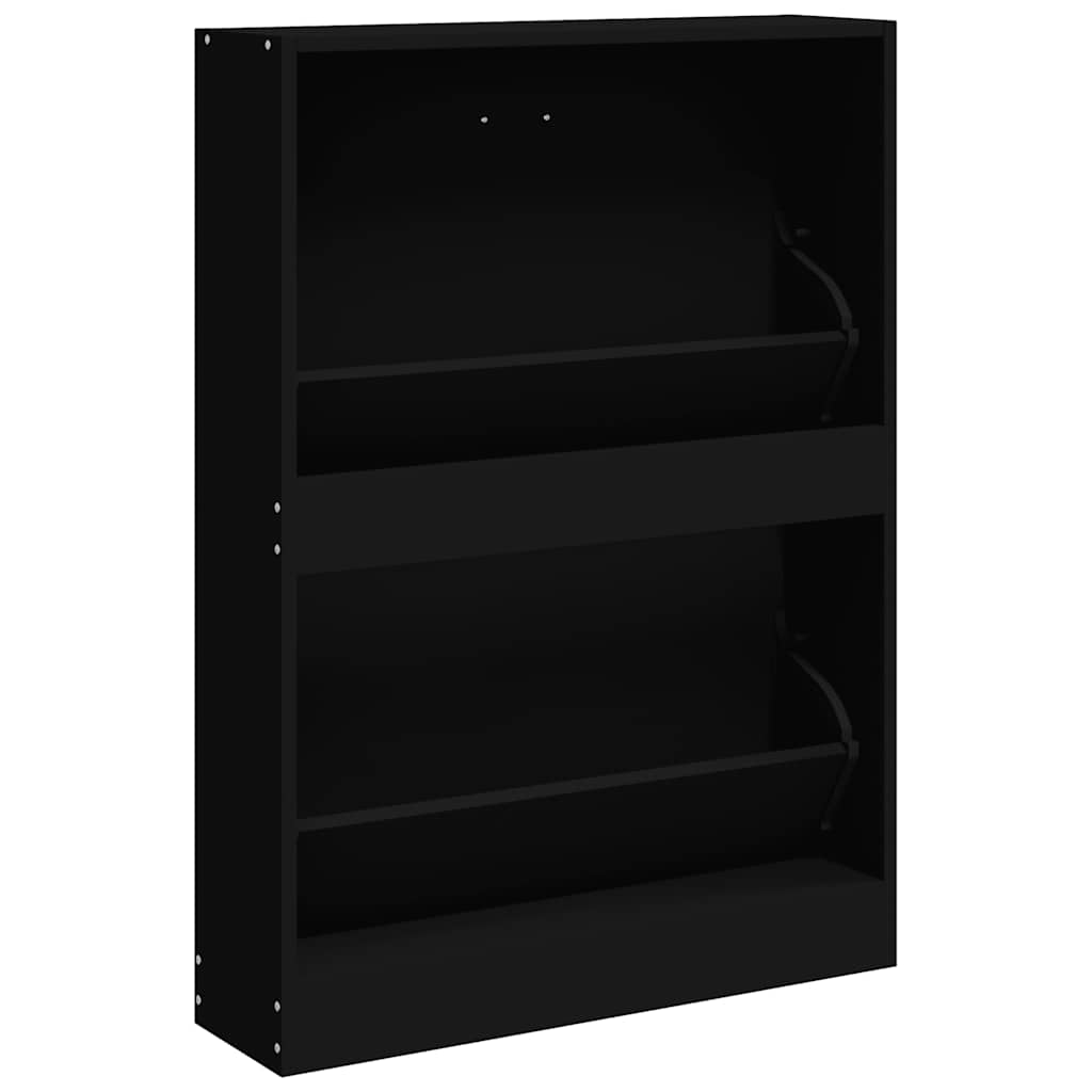 Ormarić za cipele crni 59 x 17 x 81 cm od konstruiranog drva