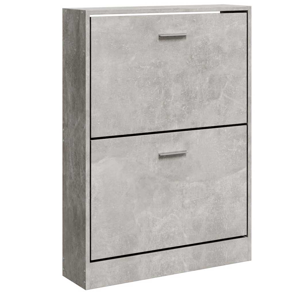 Ormarić za cipele boja betona 59x17x108 cm konstruirano drvo