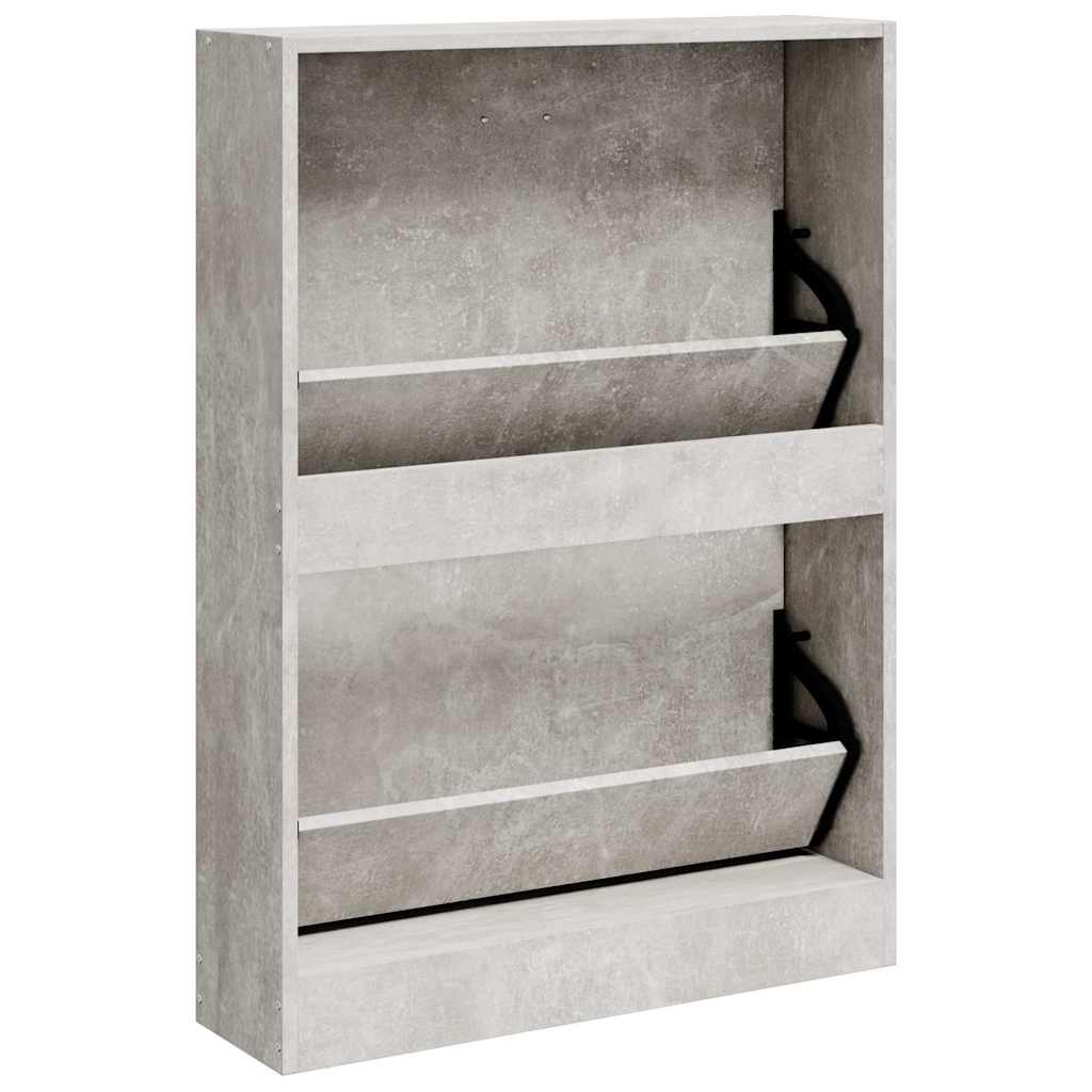 Ormarić za cipele boja betona 59x17x108 cm konstruirano drvo