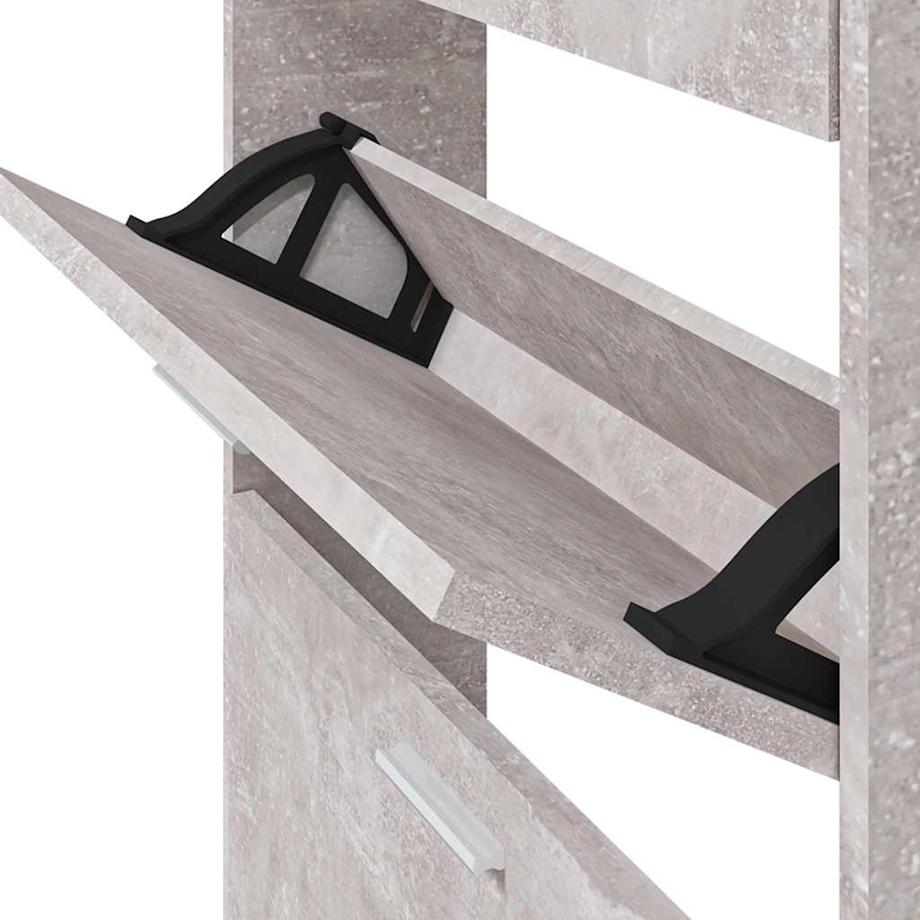 Ormarić za cipele boja betona 59x17x108 cm konstruirano drvo