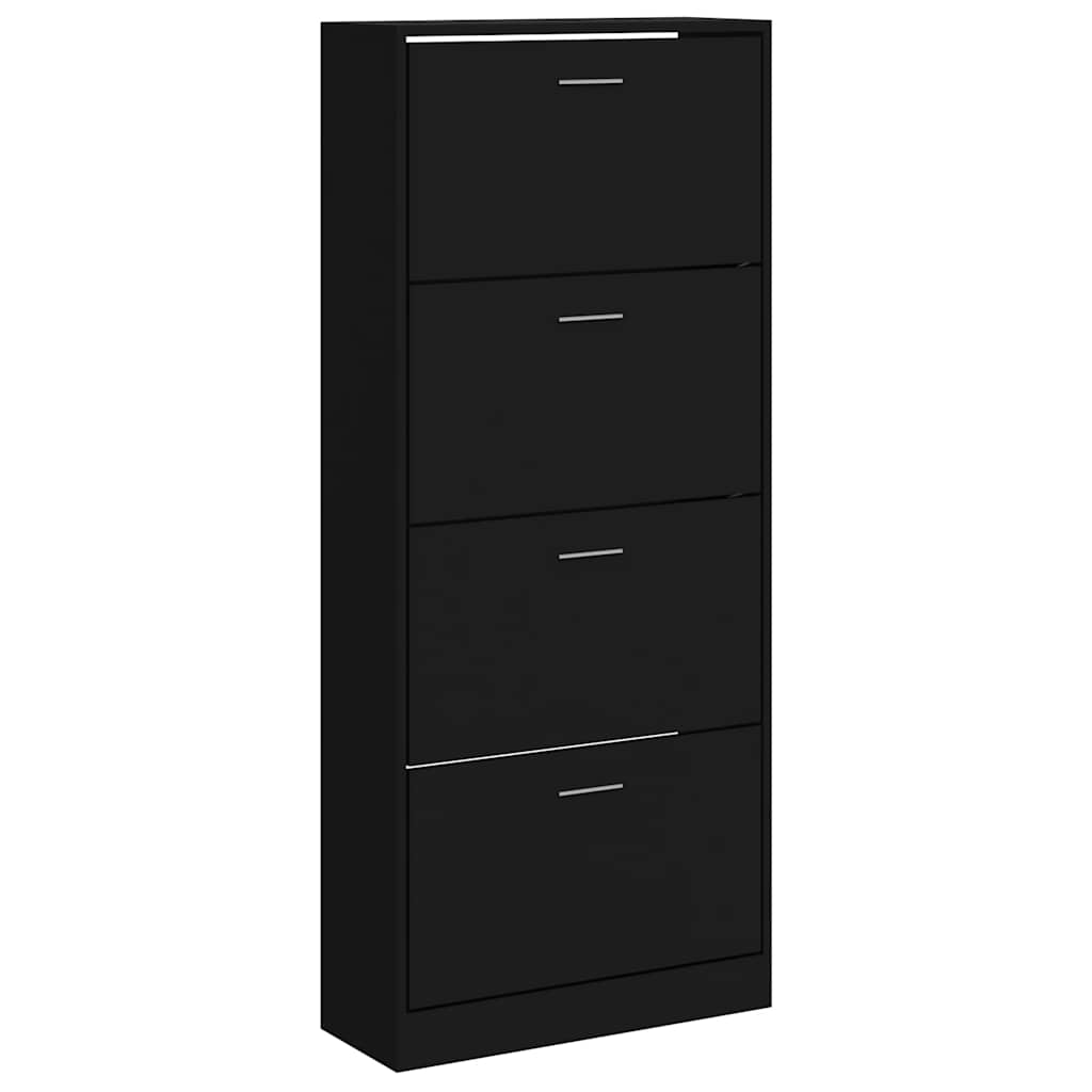 Ormarić za cipele crna 63 x 24 x 147 cm od konstruiranog drva