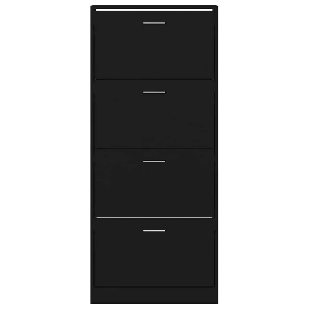 Ormarić za cipele crna 63 x 24 x 147 cm od konstruiranog drva