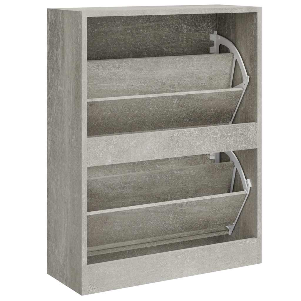 Ormarić za cipele boja betona 63x24x81 cm konstruirano drvo