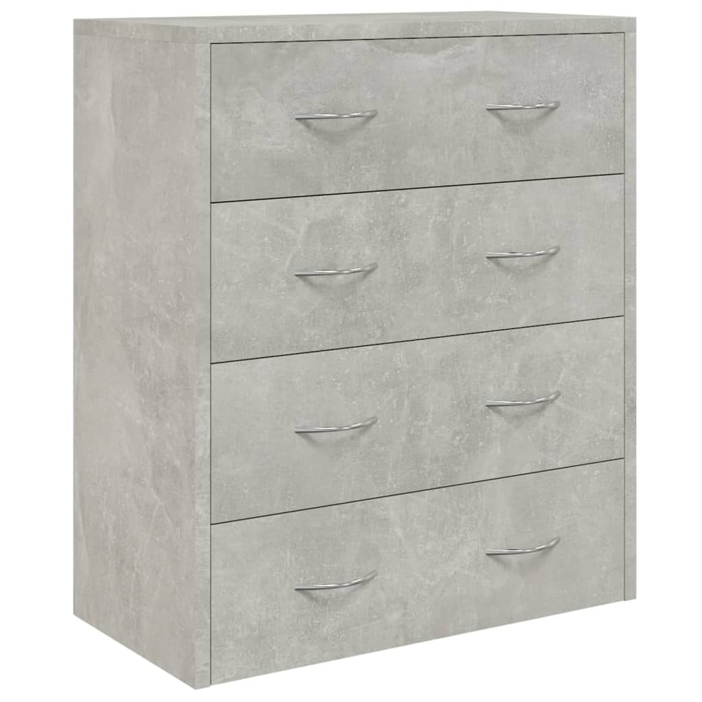 Komoda s 4 ladice 60 x 30,5 x 71 cm visoki sjaj bijela