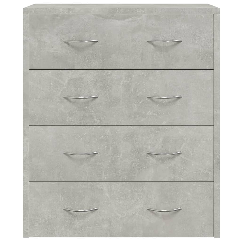 Komoda s 4 ladice 60 x 30,5 x 71 cm visoki sjaj bijela