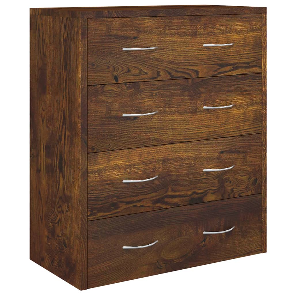 Komoda s 4 ladice 60 x 30,5 x 71 cm boja dimljenog hrasta
