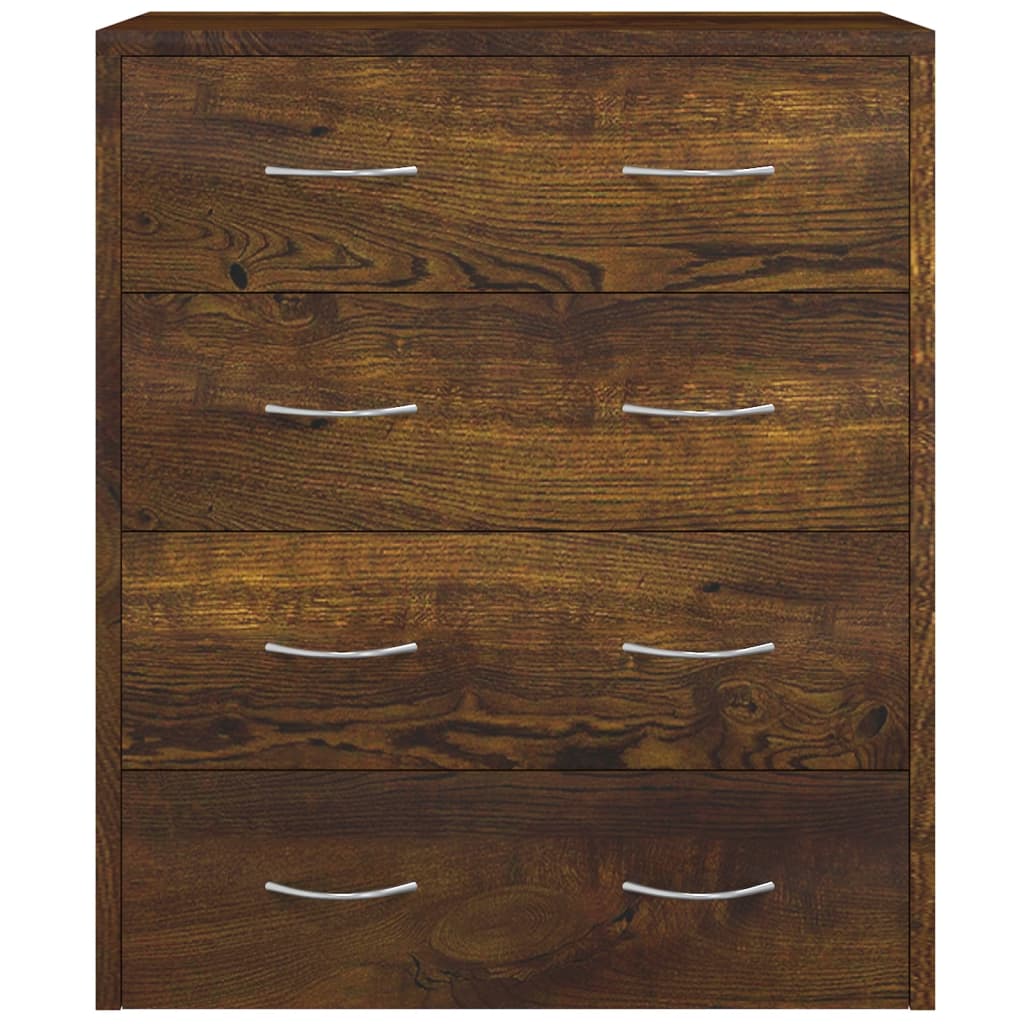 Komoda s 4 ladice 60 x 30,5 x 71 cm boja dimljenog hrasta